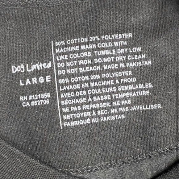 Dog Limited Drake Collaboration 1-800-CHOW Black Crew Neck Sweatshirt  L - Picture 3 of 6